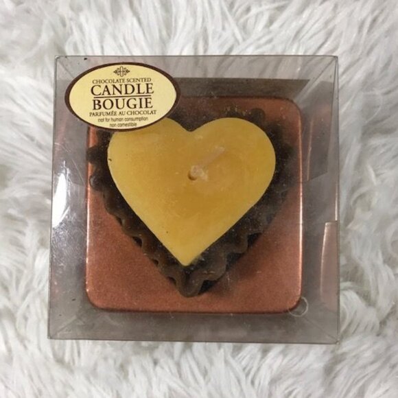 Candle Bougie Set of 4 Chocolate Scented Hearts & Truffle Shaped Candles - Picture 3 of 9